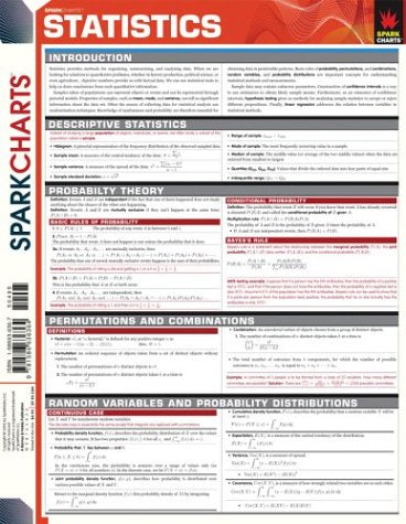 Statistics (SparkCharts) (Sparknotes Sparkcharts),Used