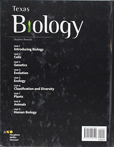 Holt McDougal Biology: Student Edition 2015,Used