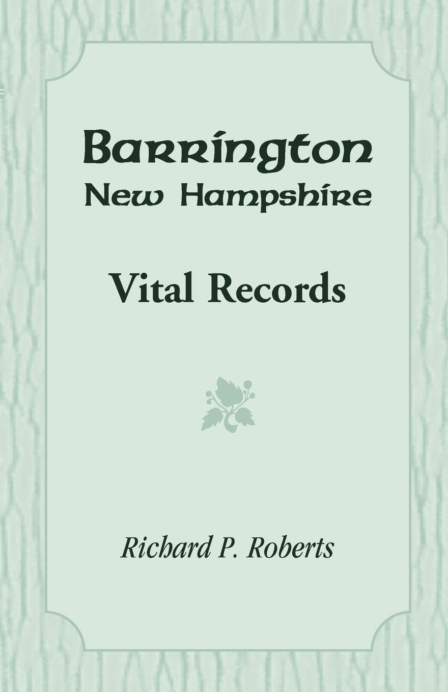 Barrington, New Hampshire, Vital Records,Used