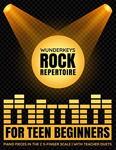 WunderKeys Rock Repertoire For Teen Beginners: Piano Pieces In The C 5Finger Scale | With Teacher Duets,Used