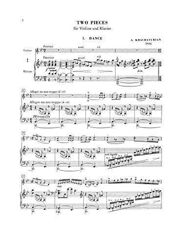 Two Pieces (Kalmus Edition),Used