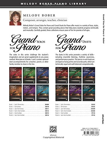 Grand Trios for Piano, Bk 6: 4 Late Intermediate Pieces for One Piano, Six Hands,Used