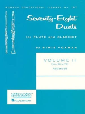 SeventyEight (78) Duets For Flute And Clarinet Vol2 5678 Advanced,New