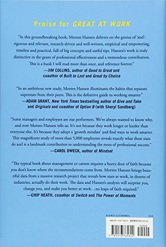 Great at Work: How Top Performers Do Less, Work Better, and Achieve More,New