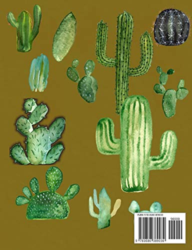 My Cactus Writing Notebook: A Narrow College Ruled line Composition Notebook With Cacti Cover,Used