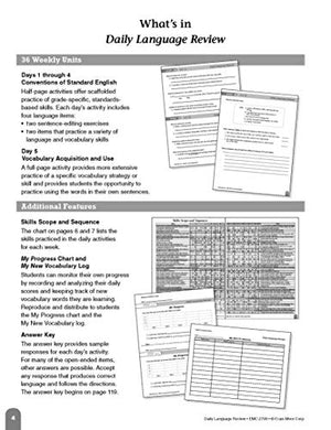 Evanmoor Daily Language Review, Grade 8 Actvities Homeschooling & Classroom Resource Workbook, Reproducible Worksheets, Teacher