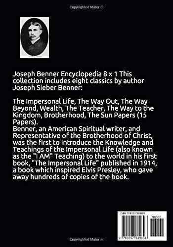 Joseph Benner Encyclopedia 8 x1 The Impersonal Life The Way Out The Way Beyond Wealth The Teacher The Way to the Kingdom, Brothe,Used