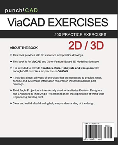 ViaCAD Exercises: 200 Practice Drawings For ViaCAD and Other FeatureBased Modeling Software,Used