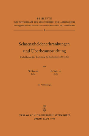 Sehnenscheidenerkrankungen und berbeanspruchung: Ergebnisbericht ber den Auftrag des Bundesministers fr Arbeit (Beihefte zum Zen,Used