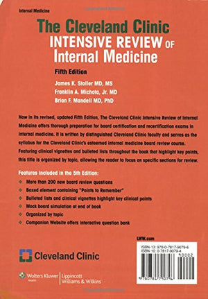 The Cleveland Clinic Foundation Intensive Review of Internal Medicine,Used