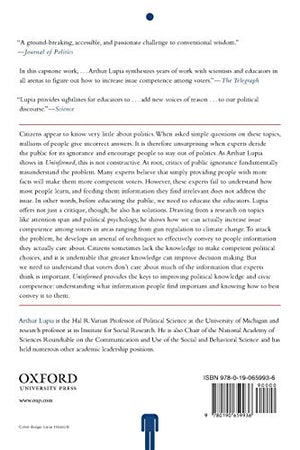Uninformed: Why People Seem to Know So Little about Politics and What We Can Do about It,Used