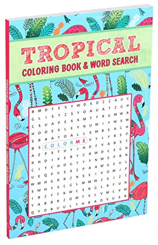 Tropical Coloring Book & Word Search,Used