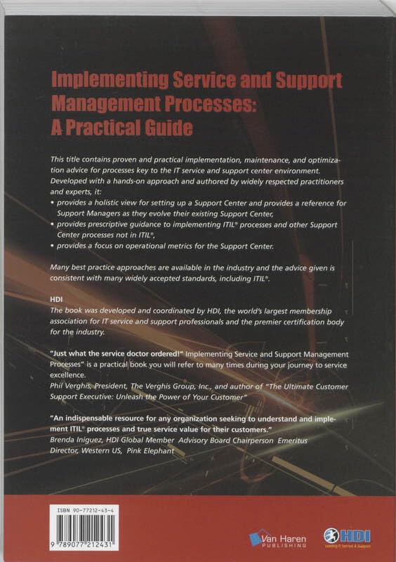 Implementing Service And Support Management Processes: A Practical Guide,Used