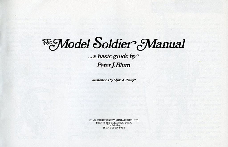 Model Soldier Manual,Used
