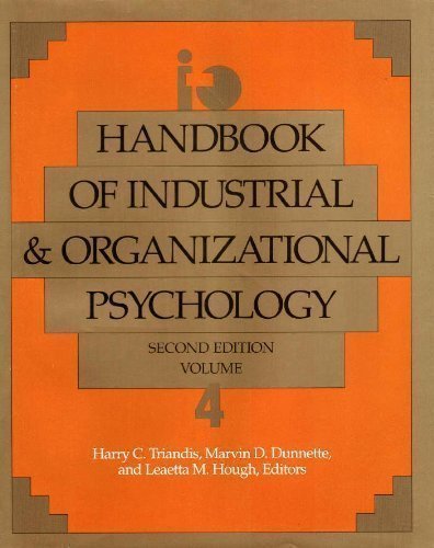 Handbook of Industrial and Organizational Psychology, Vol. 4, 2nd Edition,Used
