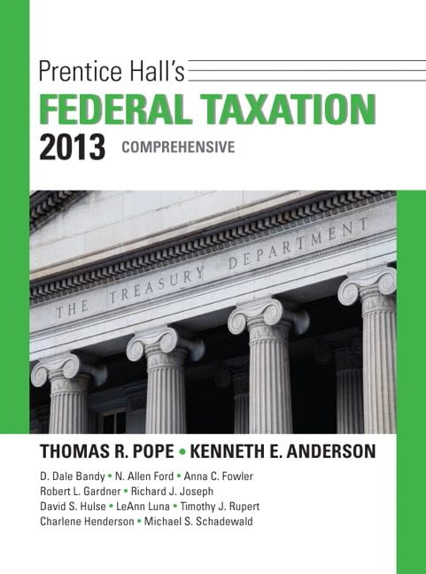 Prentice Hall's Federal Taxation 2013 Comprehensive,Used