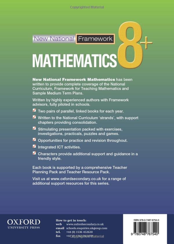 New National Framework Mathematics 8+ Pupil's Book (New National Framework Mathematics S),Used