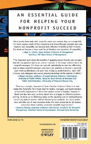 Why Nonprofits Fail: Overcoming Founder's Syndrome, Fundphobia and Other Obstacles to Success,Used