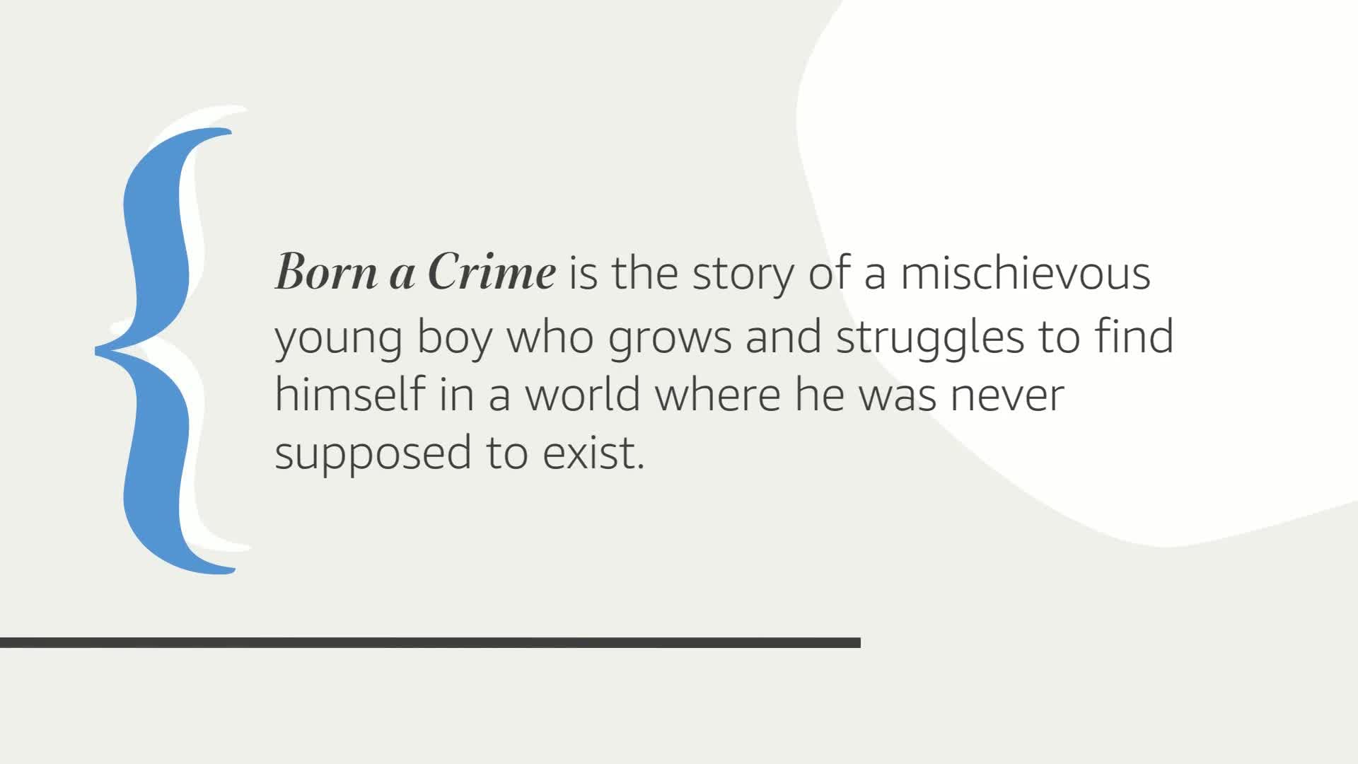 Born a Crime: Stories from a South African Childhood,New