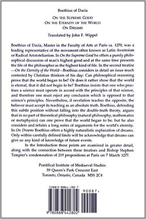 On the Supreme Good (Mediaeval Sources in Translation,),Used
