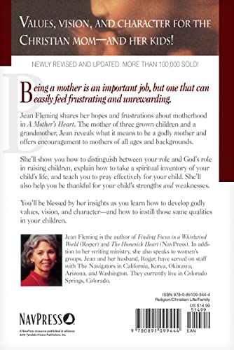 A Mother's Heart: A Look at Values, Vision, and Character for the Christian Mother (Pilgrimage Growth Guide),Used