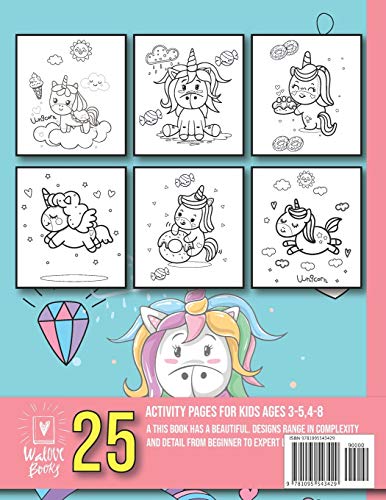 My Cute Unicorn Coloring Books For Girls 48: (A beautiful collection of 25 unicorns),Used