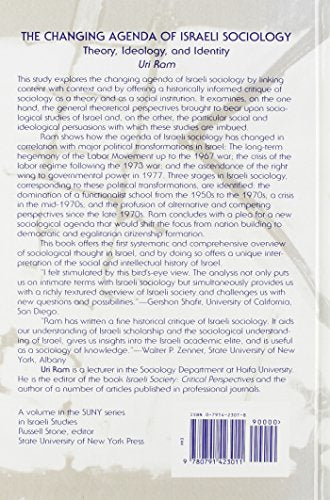 The Changing Agenda of Israeli Sociology: Theory, Ideology, and Identity (Suny Series in Israeli Studies),Used