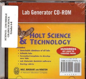 Holt Science & Technology: Lab Generator CDROM Generic,Used