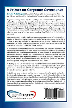 A Primer on Corporate Governance (Corporate Governance Collection),Used