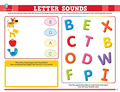 Ready to Learn: PreKindergarten SkillBuilding Workpad: Letter Sounds, Number Practice, Alphabet Writing, Counting, Shapes,Used