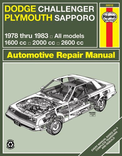 Dodge Challenger and Plymouth Sapporo, 197883 (Haynes Repair Manuals),Used
