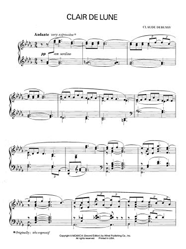 Clair de lune: from Suite Bergamasque (Alfred Masterwork Edition),New