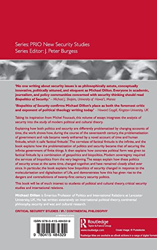 Biopolitics of Security: A Political Analytic of Finitude (PRIO New Security Studies),Used