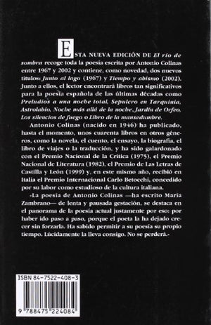 El Ro de Sombra: Treinta Aos de Poesa, 19671997,Used