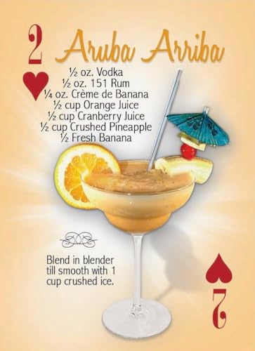 Tropical Cocktail Drink Recipes Playing Cards 54 Cards,New
