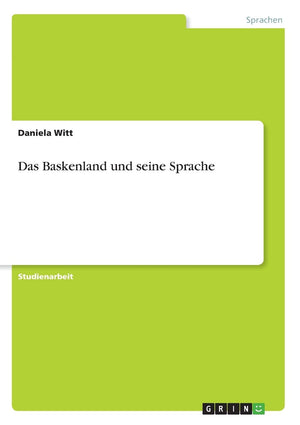 Das Baskenland Und Seine Sprache (German Edition),Used