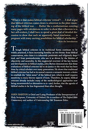The Nature of Biblical Criticism,New