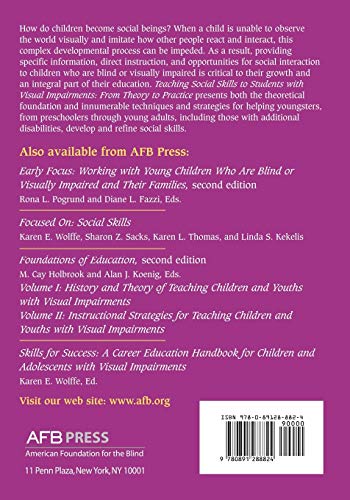 Teaching Social Skills to Students with Visual Impairments: From Theory to Practice,Used