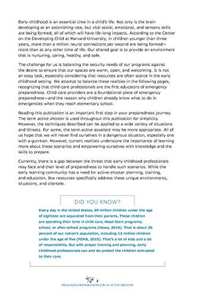 Preschool Preparedness for an Active Shooter (Preparing for the Unexpected),Used