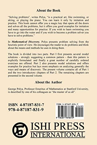 Mathematical Discovery on Understanding, Learning, and Teaching Problem Solving, Volume I,New
