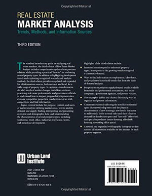 Real Estate Market Analysis: Trends, Methods, And Information Sources, Third Edition,New