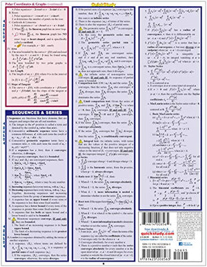 Calculus Equations & Answers QuickStudy Laminated Study Guide (QuickStudy Academic),New
