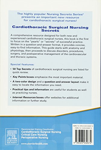 Cardiothoracic Surgical Nursing Secrets,Used