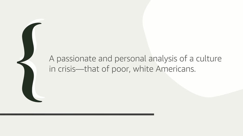 Hillbilly Elegy: A Memoir of a Family and Culture in Crisis,Used