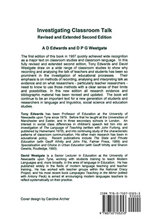 Investigating Classroom Talk (Social Research and Educational Studies No 13),Used