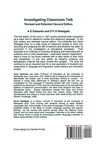 Investigating Classroom Talk (Social Research and Educational Studies No 13),Used