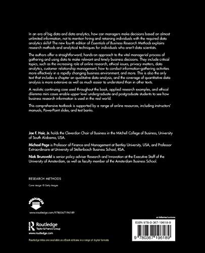 Essentials of Business Research Methods,Used