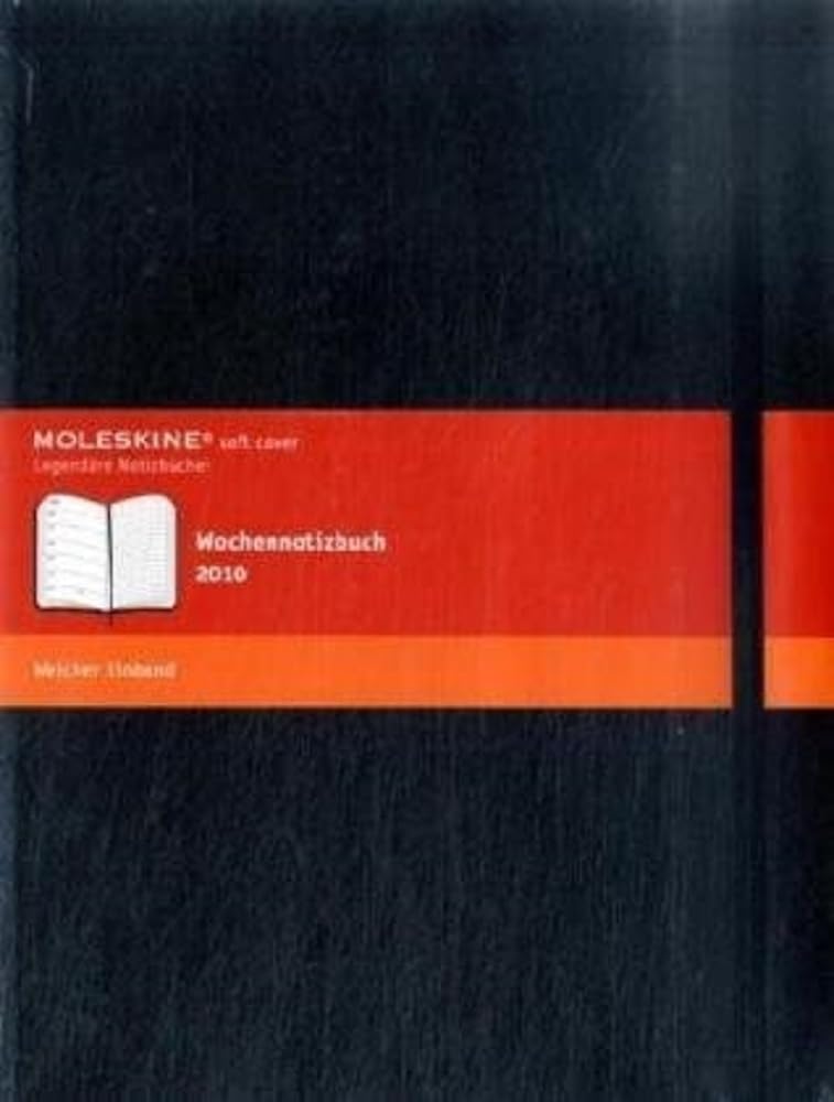 Moleskine Weekly Notebook 2010 12 Month XLarge Soft Black