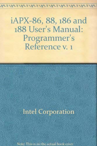 Iapx 8688, 186188 User'S Manual Programmer'S Reference,Used