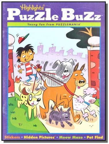 Highlights Puzzle Buzz: Young Fun From Puzzlemania (Purple cover: Boy walking multiple dogs.),Used
